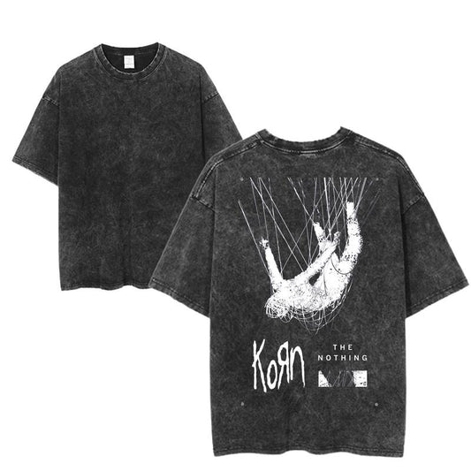 Vintage Korn The Nothing Graphic Tee, Korn Album Shirt, Rock Band T-shirt, Korn The Nothing Album Design, Classic Rock Streetwear, Unisex Korn Apparel, Nu Metal Fashion