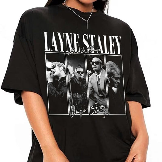 Vintage Layne Staley T-shirt Alice In Chains Sweatshirt Layne Staley Merch Graphic Bootleg Tee Gift For Fans Men Women, Layne Staley Concert Tour 2025 Tee ROQ