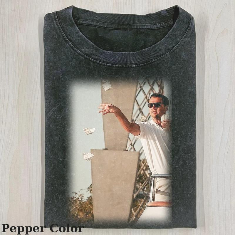 Vintage Leonardo Wolf of Wall Make it Rain Street T-shirt,The Wolf of Wall Street Unisex Tee Graphic, Funny The Wolf of Wall Street Shirt, The The Wolf of Wall Street Movie Tshirt, Top Menswear Womenswear Streetwear