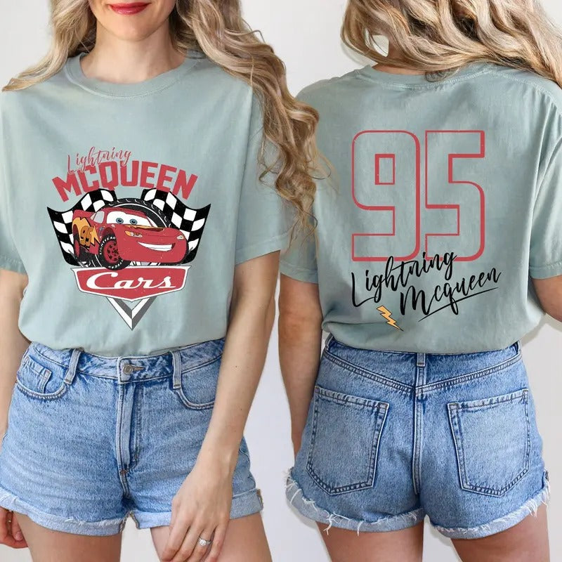 Vintage Lightning McQueen Shirt, 95 Lightning McQueen T-Shirt, Rusteze Cars Sweatshirt