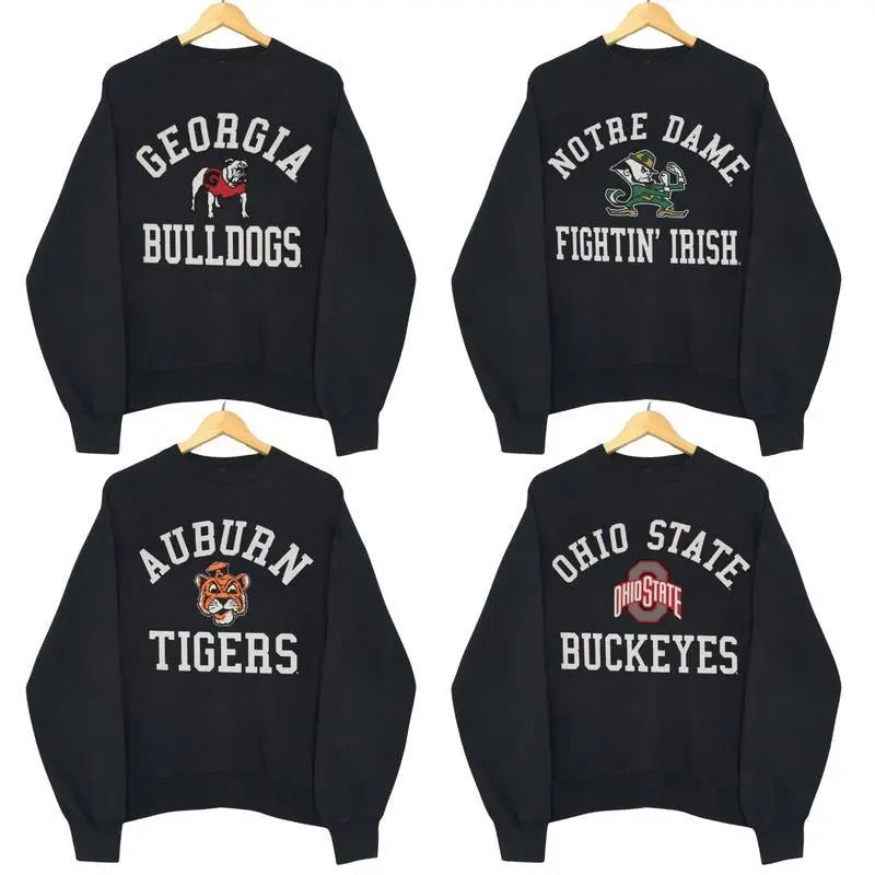 Vintage Logo College Football Black Tshirt Crewneck Sweatshirt, Vintage Football Sweatshirt, Vintage Graphic Crewnecks, Unisex Sweatshirts