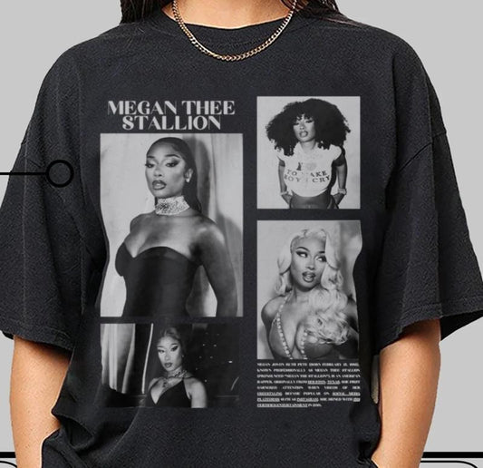 Vintage Megan Thee Stallion T-Shirt, Mother's Day Gift for Women and Men Top Womenswear