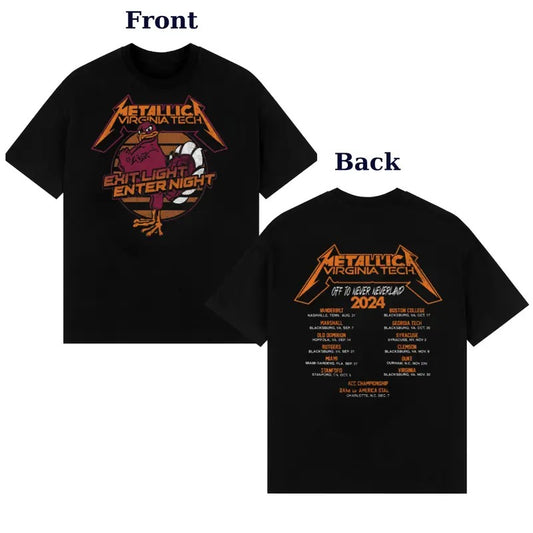 Vintage Men's Original Retro Virginia Tech Hokies 2 Side T-Shirt, NCAA Tee, Full Color T-Shirt, Unisex T- Shirt, For Men, For Women