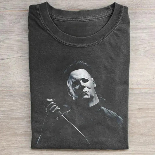 Vintage Michael Myers Halloween Graphic Tee, Horror Movie Shirt, Trick or Treat, Spooky Season, Fall Season, Halloween Gifts
