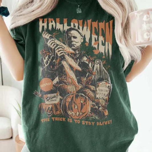 Vintage Michael Myers Halloween Shirt, Horror Movie Shirt, Myers Thriller Friday the 13th Horror Shirt, Retro Halloween Sweatshirt