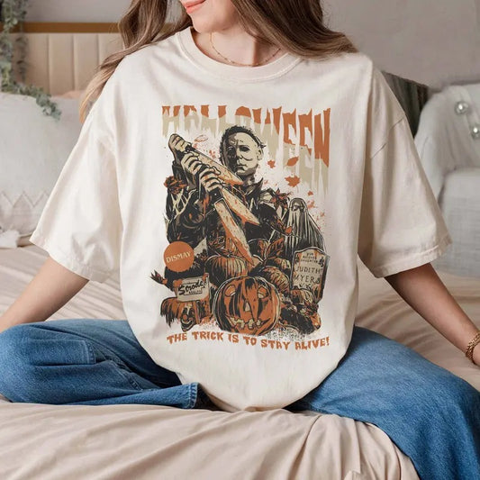 Vintage Michael Myers Halloween Shirt, Horror Movie Shirt, Myers Thriller Friday the 13th Horror Shirt, Retro Halloween Sweatshirt, Gift for Women and Men