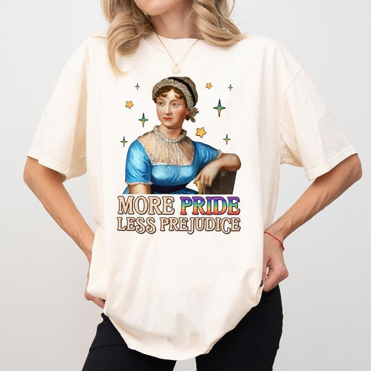 Vintage More Pride Less Prejudice Comfort Colors Shirt, Retro LGBTQ T-shirt, Pride Month Graphic Tee, Proud Ally Clothing, Human Rights Outfits