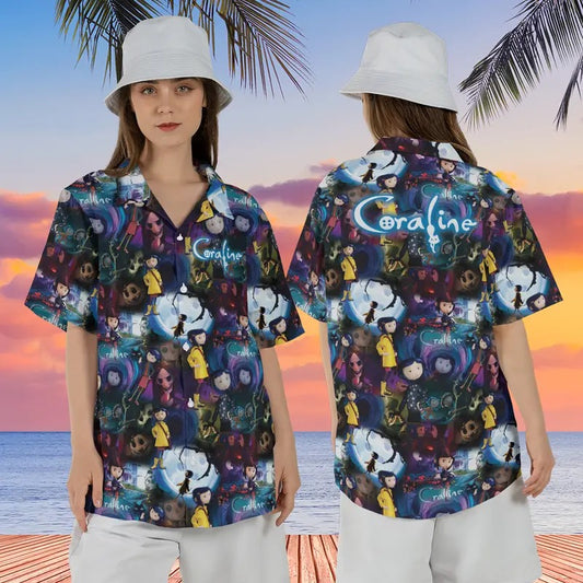 Vintage Movie Hawaii Shirt, Coraline Best For Coraline Movie Hawaii, Hawaii Gift, Valentine Hawaii Shirt