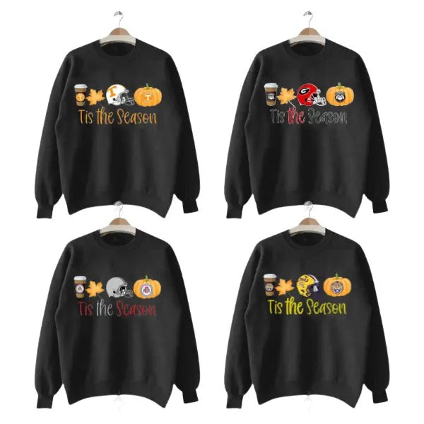 Vintage NCAA All Teams Football Sweatshirt - Black | Classic Season Sportswear