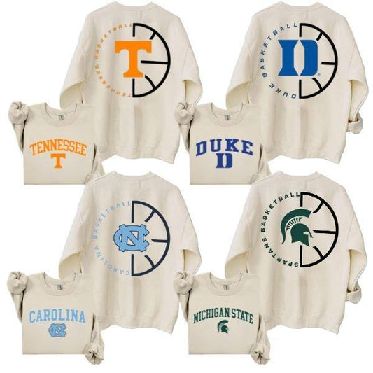 Vintage NCAA College All Teams Legend Basketball shirt Icon 2 Sided Sweatshirt, Streetwear Menswear Top Short sleeve Sports Classic Cotton sport team shirt