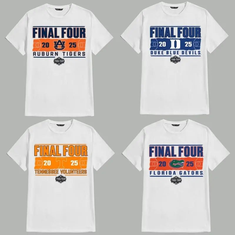 Vintage NCAA Final Four 2025 All-Team T-Shirt, Classic Streetwear Sports Tee, Pullover for Men's Team Fans