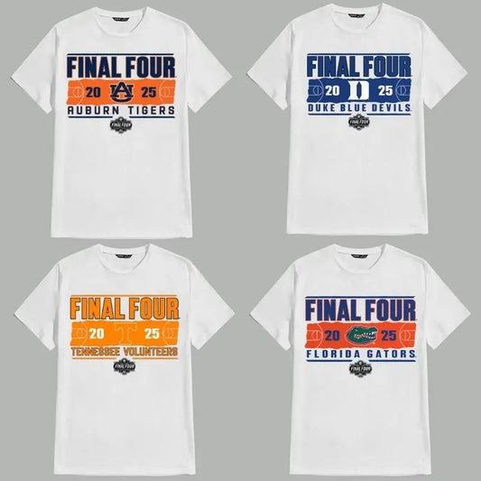 Vintage NCAA Final Four 2025 All-Team T-Shirt, Classic Streetwear Sports Tee, Pullover for Men's Team Fans