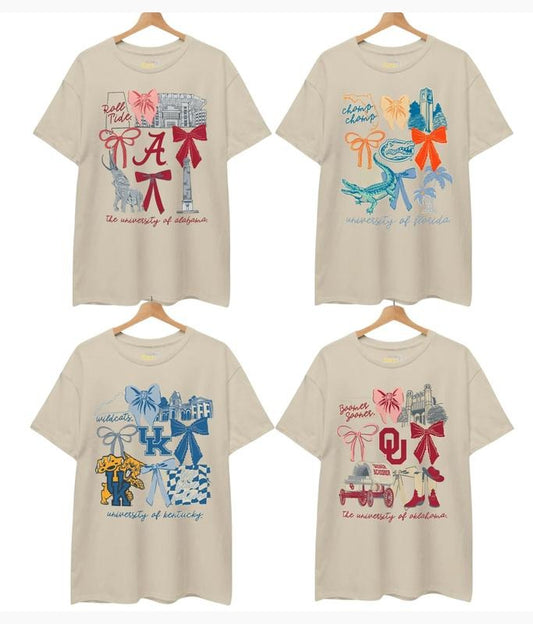 Vintage Natural College NCAA Coquette T-shirt, Vintage T-shirt All Teams NCAA, Classic Sport T-shirt, Gifts For Sport. Cotton