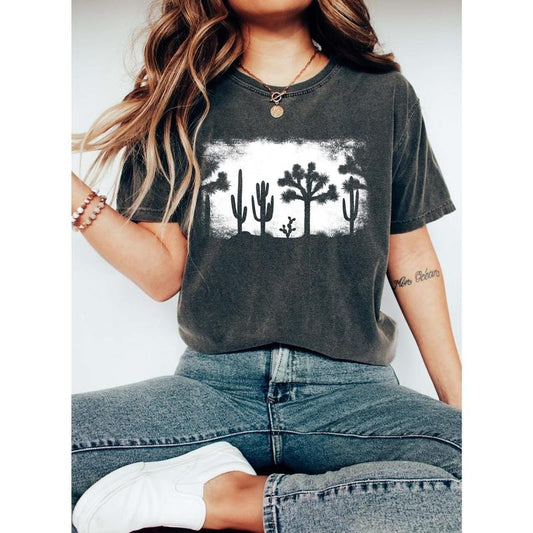 Vintage Nature Desert Silhouette Comfort Colors Tshirt