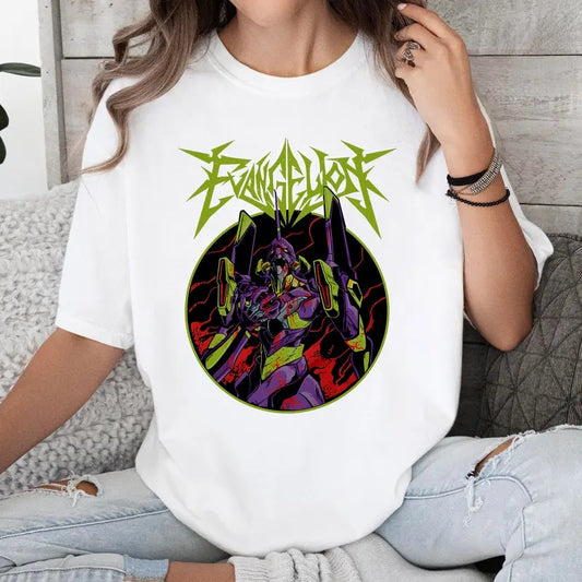 Vintage Neon Genesis Evangelion Shirt Crewneck Hoodie Comfort Cotton