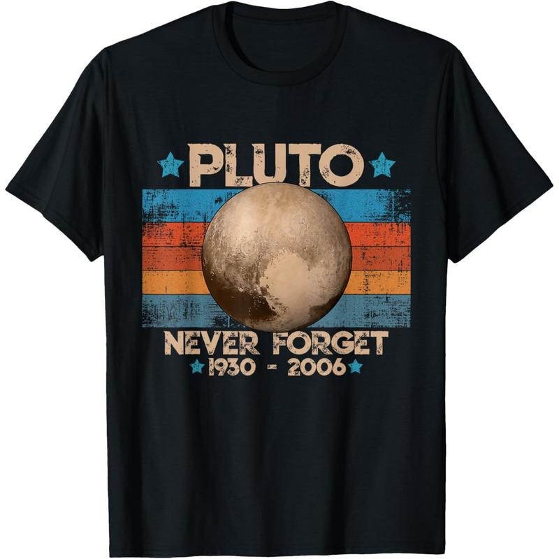 Vintage Never Forget Pluto Funny Retro Astronomy Space T-Shirt made in us