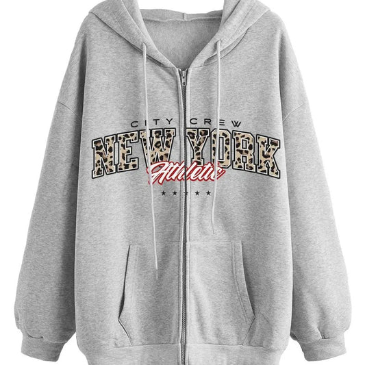 Vintage New York Sweatshirt, Cute Hoodies and Crewneck Sweatshirts, Spring Clothes and Graphic Hoodie, Womens Tops and Summer Clothes Casual Cotton