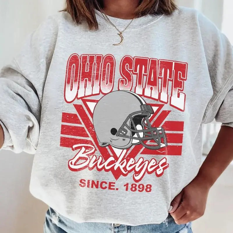 Vintage Ohio Football Sweatshirt, College Football Sweatshirt, Retro Ohio Sweatshirt