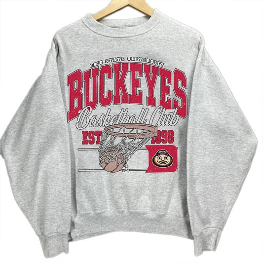 Vintage Ohio State Buckeyes Basketball Sweatshirt College Basketball Sweatshirt
