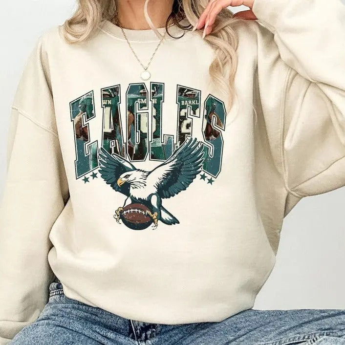 Vintage Philadelphia Football Sweatshirt, Philadelphia Champion Football Tee, Football Fan Gift, Bird Gang Outfit