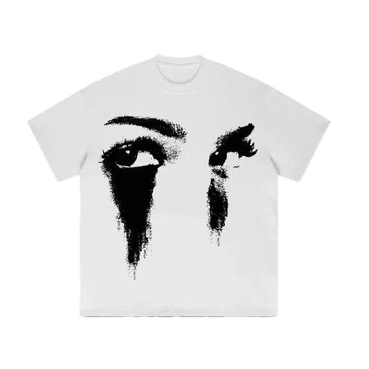 Vintage Portrait Graphic Print Cotton Casual T-Shirt