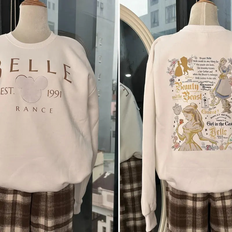 Vintage Princess Belle France Est 1991 Sweatshirt, Princess Sweater, Princess Belle Sweatshirt