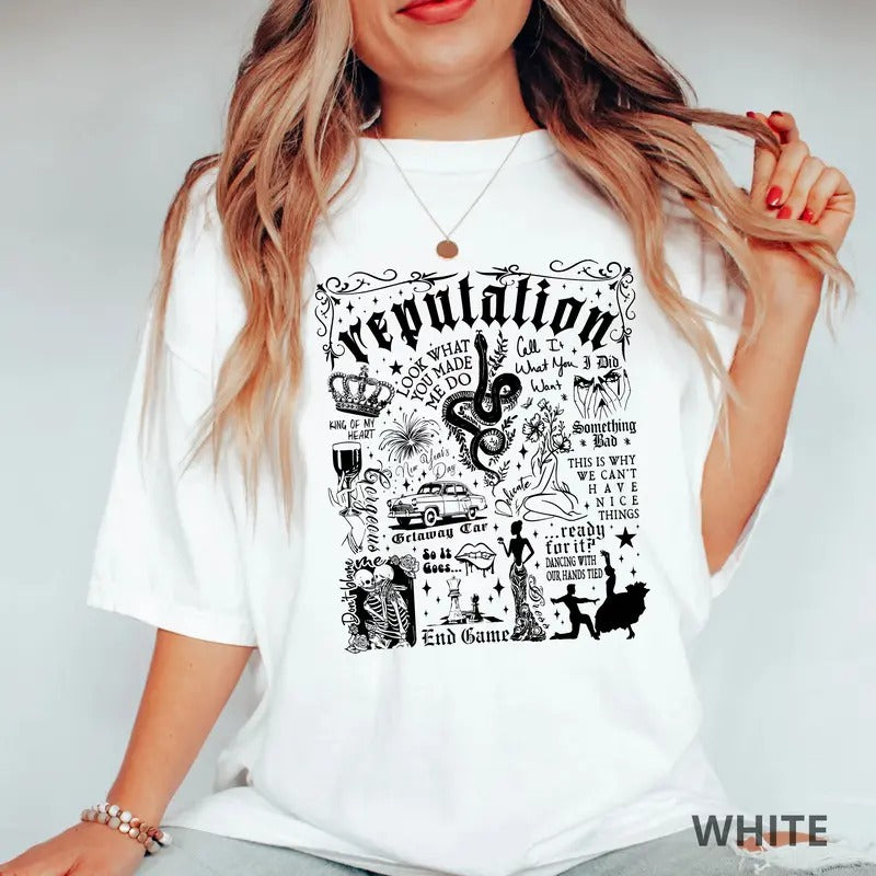 Vintage Reputation Snake Shirt, Reputation Snake Shirt, Reputation Album Tee, Shirt For Fan, Gift For Her