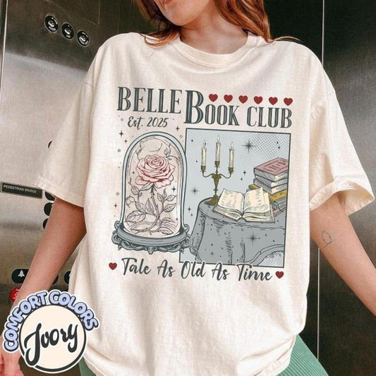 Vintage Retro Belle's Book Club shirt, Tale as old as time Beauty and the Beast shirt, Belle Princess Tee, Book lover gift for