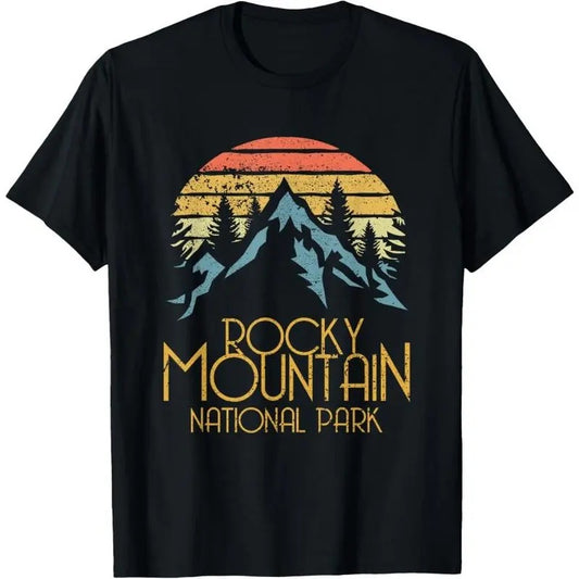 Vintage Rocky Mountains National Park Colorado Retro T-Shirt T-Shirt Made in USA