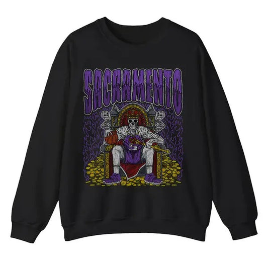Vintage Sacramento Basketball Sweatshirt, Sacramento King Basketball Crewneck