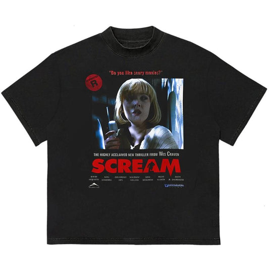 Vintage Scream Horror Movie T-Shirt Premium Comfort Classic 90s Retro Vintage Tee for Fansstyle{n002}2