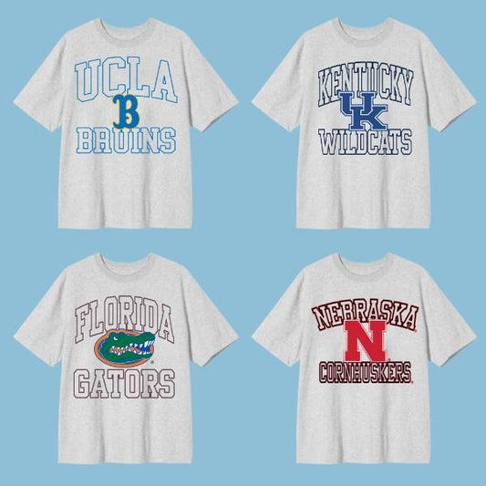 Vintage Sport Teams NCAA Collection Unisex Crewneck Sport Grey T-shirt, Graphic Team Collection T-shirt, Gift For NCAA Fans Sport