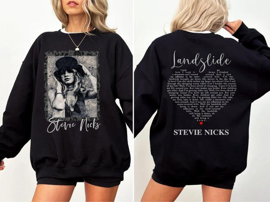 Vintage Stevie Nicks  2 Side Sweatshirt Hoodie Hollywood, Don't Be A Lady Be A Legend Shirt, Retro 90s Stevie Nick Tour Shirt, Gift for Men for Woman
