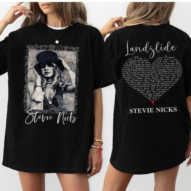 Vintage Stevie Nicks  2 Side Unisex Tshirt Hollywood, Don't Be A Lady Be A Legend Shirt, Retro 90s Stevie Nick Tour Shirt, Gift for Men for Woman