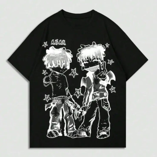 Vintage Street Life Men's Character Graphic Tee, Sweatshirt, Hoodie Gift For Women Top Womenswear Underwear Cotton T-Shirt Polyester