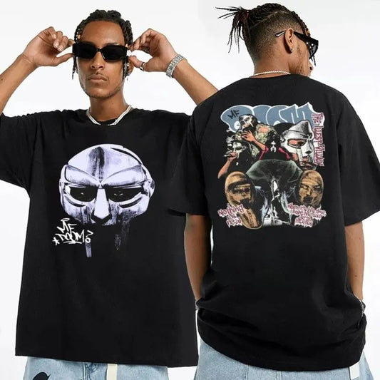 Vintage Tee Mf D00m, Operation D00msday T Shirt, Metal Face Hoodie, Retro Unisex 90s Tee, Front And Back Printed, Retro Rapper Merch, Mf D00m Tee, Unisex Short Sleeve Tee Shirt, Casual Clothing