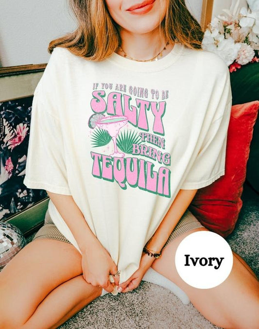 Vintage Tequila Shirt Funny Shirt for Beach Trip Tshirt Retro Tequila Beachy Oversized Tee Coconut Girl Shirt for Beach Vacation Shirt