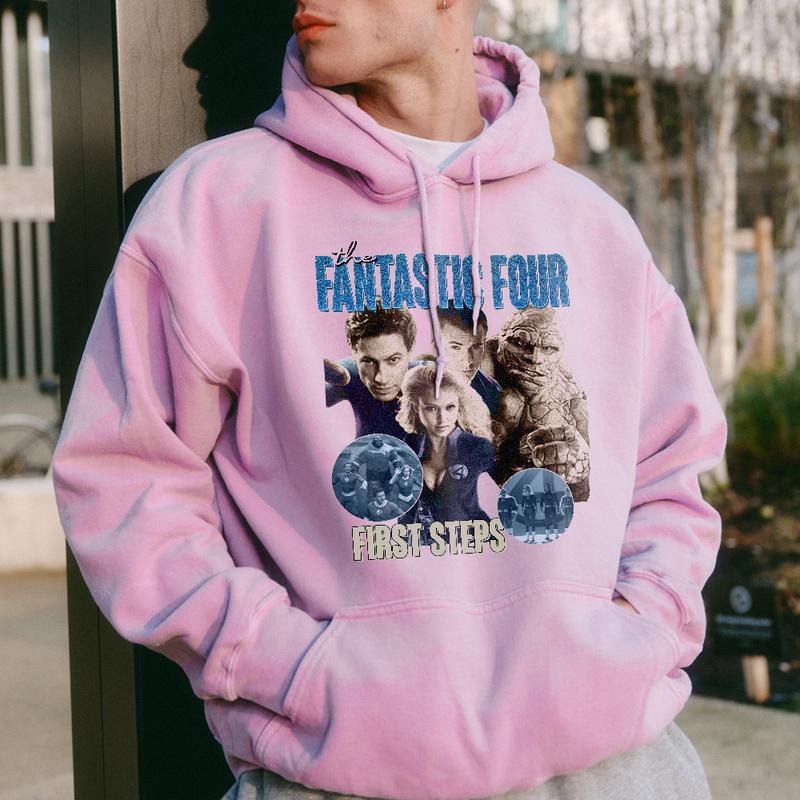 Vintage The Fantastic Four First Steps T-Shirt, Retro The Fantastic Four Sweatshirt, First Steps Invisible Shirt, Avengers Superhero Studio Shirt