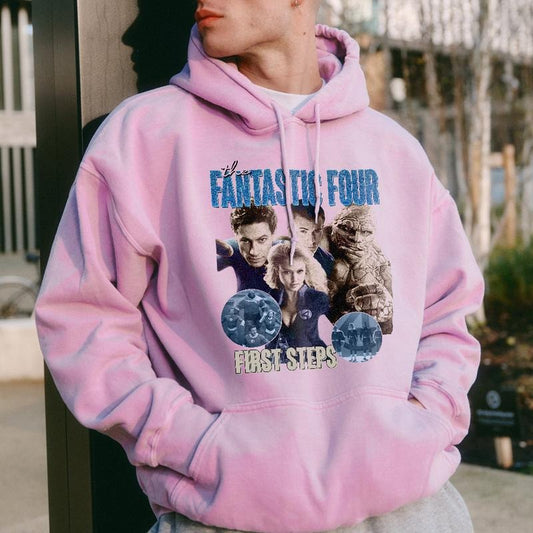Vintage The Fantastic Four First Steps T-Shirt, Retro The Fantastic Four Sweatshirt, First Steps Invisible Shirt, Avengers Superhero Studio Shirt
