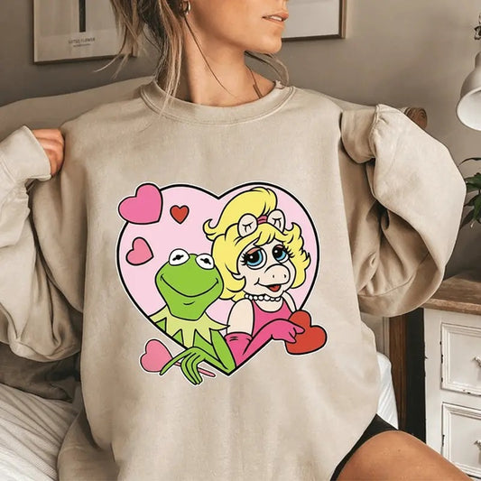Vintage The Muppets Carol Shirt, Kermit And Miss Piggy Love T-shirt, Funny The Muppets Shirt, Valentine's Day Sweatshirt, Gift For Lovers