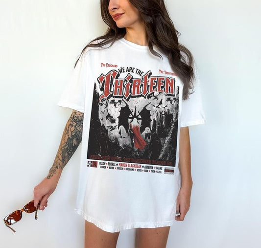 Vintage The Thirteen Band Tee Comfort Colors LICENSED Throne Of Glass Merch Manon Blackbeak Shirt Abraxos Wyvern Terrasen Witchling SJM Gift