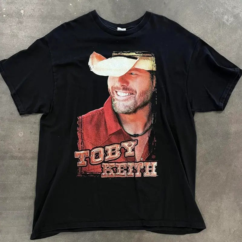 Vintage Toby Keith band tee tshirt Toby Keith shirt Classic Cotton Fabric Menswear