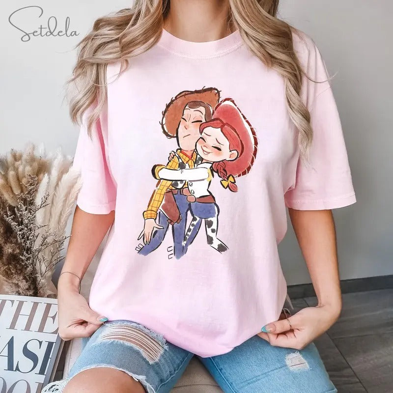 Vintage Toy Story Woody And Jessie T Shirt Hoodie Sweater Couple Shirt Toy Story Shirt land Shirts Family Shirt