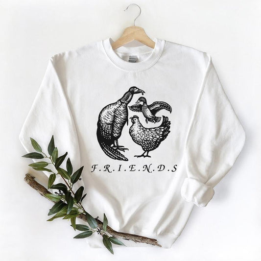 Vintage Turkey Shirt, Retro Animal Lover Hunting Mallard Fall Gobbler Sweatshirt Cotton Pullover Menswear Day