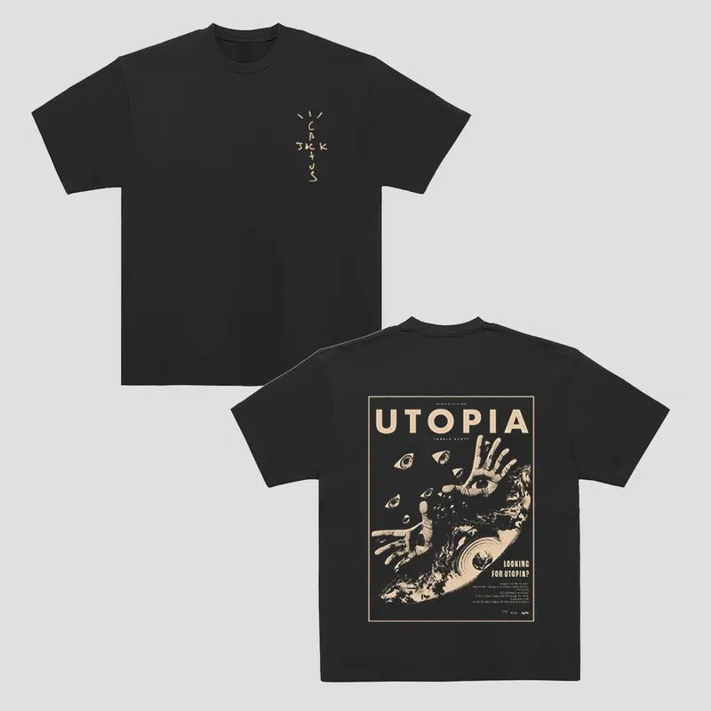 Vintage Utopia Tee Travis Cactus Hiphop Mens Tee