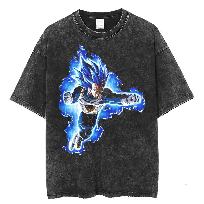 Vintage Vegeta Tee, Vegeta Evolved Shirt, Anime Shirt, Dragon Ball Tee, Gift Anime Fans Cotton Menswear Top Cotton Menswear