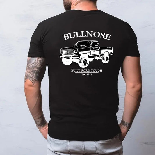 Vintage Vibe 2 Sides Bullnose Ford F250 1980 Men's Cotton Tee Old School Ford Tee Gift for Him Truck Shirt Classic Ford Truck Casual Menswear