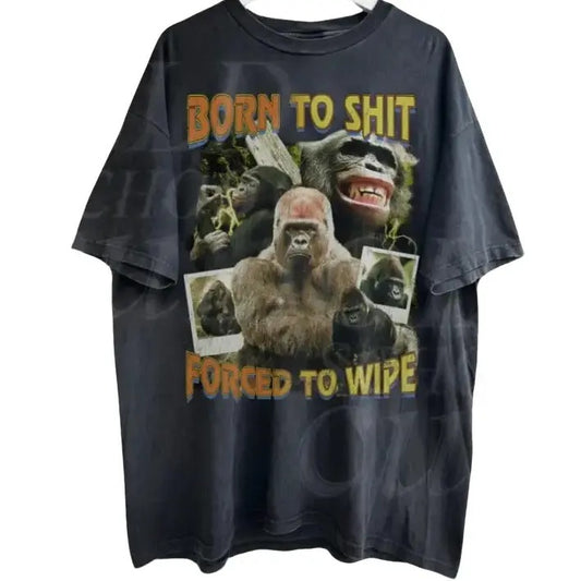 Vintage Wipe Funny 90s T-Shirt, Retro Meme Ape Shirt Classic Cotton Unisex