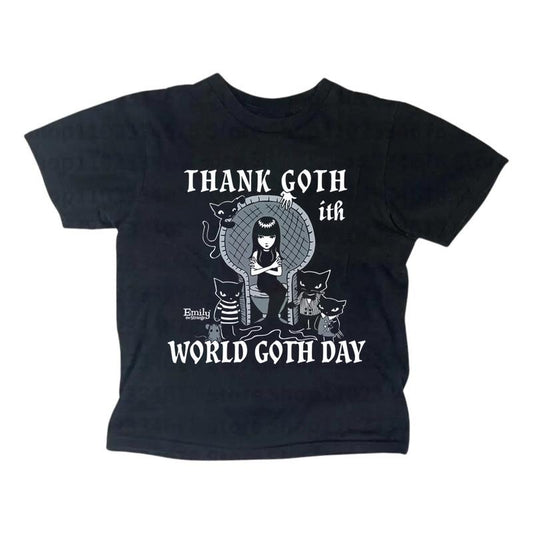Vintage World Goth Day Baby Tee, Gothic Emo Girl Top, Y2k Top Women Streetwear, Grunge 2000s, Women Fitted T-Shirt