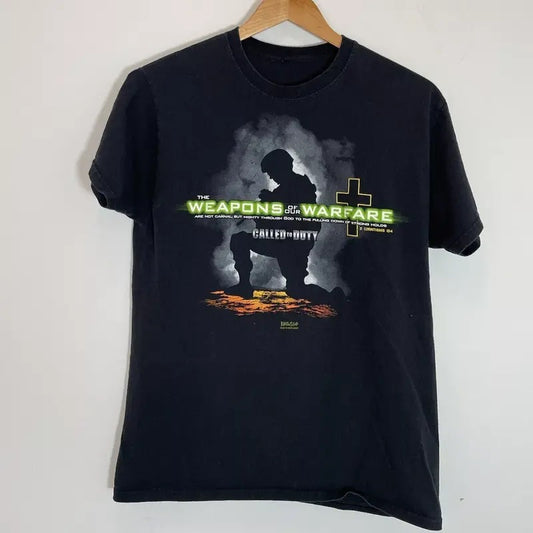 Vintage Y2K Modern Warfare Mens Tee Shirt Call Of Duty Weapons Of Warfare